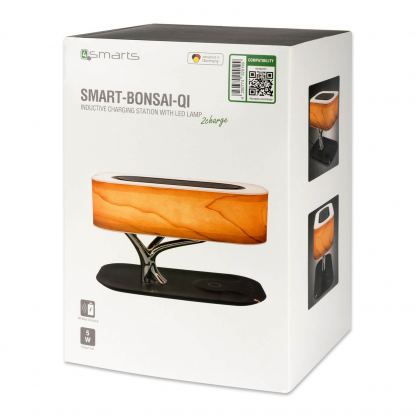 4smarts Inductive Charging Station Smart Bonsai QI with Lamp - поставка за безжично захранване и LED лампа за QI съвместими устройства (черен) 6
