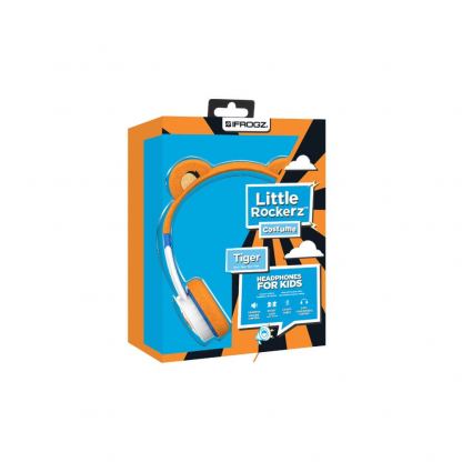 iFrogz Little Rockers Costume V2 Tiger Kids On-Ear Headphones - слушалки подходящи за деца за мобилни устройства (оранжев) 5