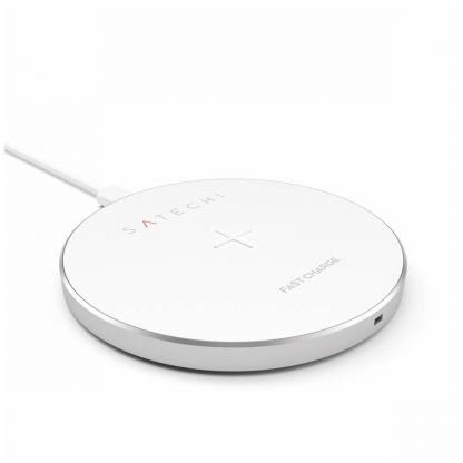 Satechi Wireless Charging Pad Fast Charge - поставка (пад) за безжично захранване за QI съвместими устройства (сребрист) 3