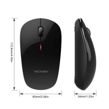 TeckNet WM008 2.4G Wireless Mouse - ергономична безжична мишка (за Mac и PC) (черна) 2