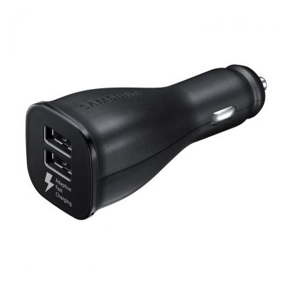 Samsung Fast Dual Car Charger EP-LN920BB 2.0A - оригинално зарядно с 2хUSB за кола с MicroUSB кабел за Samsung и мобилни телефони (черен) (bulk) 4