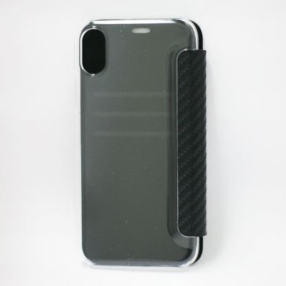 BMW M Collection Book Case - дизайнерски кожен калъф, тип портфейл за iPhone XS, iPhone X (черен) 5