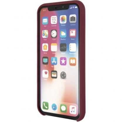 BMW Silicone Case - оригинален твърд силиконов кейс за iPhone XS, iPhone X (червен) 2