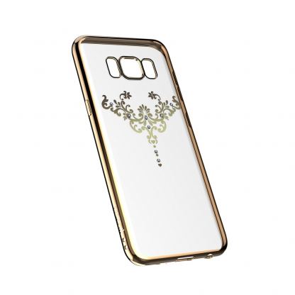 Devia Crystal Iris Case - силиконов (TPU) калъф за Samsung Galaxy S8 Plus (с кристали Сваровски) (златист) 2