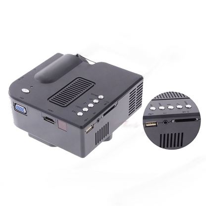 RuiQ UC-28 24W - мултимедиен LCD проектор с VGA, HDMI, USB, SD входове и дистанционно (черен) 3