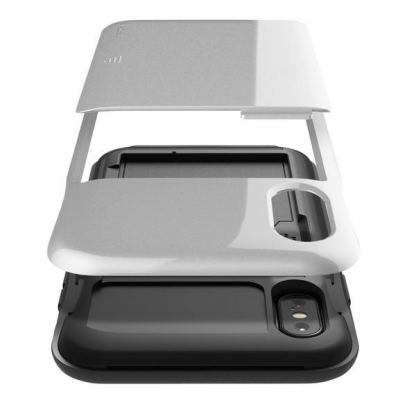 Verus Damda Glide Case - висок клас хибриден удароустойчив кейс с място за кр. карти за iPhone XS, iPhone X (сребрист) 4