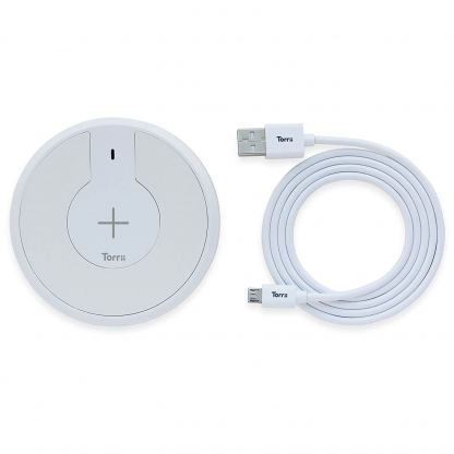 Torrii Bolt Wireless Charging Hub - поставка (пад) за безжично захранване за QI съвместими устройства и зареждане на до още 3 устройства чрез кабел (бял) 4
