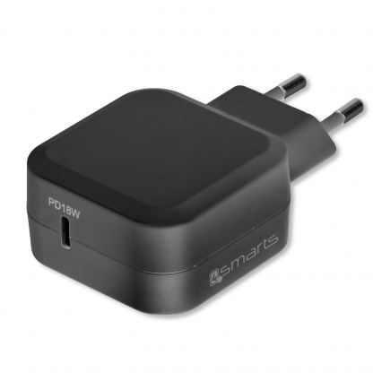 4smarts Fast Wall Charger Set - захранване за ел. мрежа с USB-C изход и Lightning към USB-C кабел за Apple устройства с Lightning порт (черен) 2
