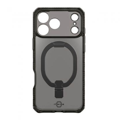 Хибриден удароустойчив кейс за iPhone 17 Pro Max (черен-прозрачен) - ItSkins Hybrid R Vapor Stand Case (bulk) 3