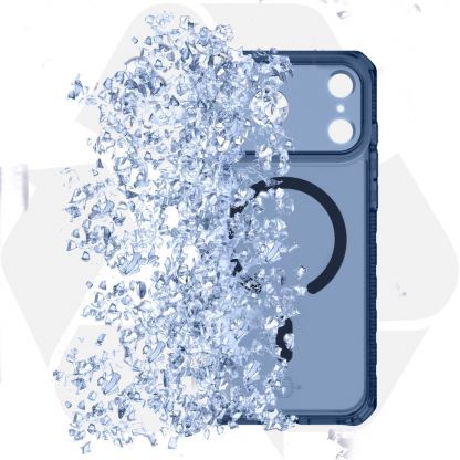 Удароустойчив хибриден кейс за iPhone 17 Pro Max (син-прозрачен) - ItSkins Hybrid R Frost Magsafe  Case (bulk) 6