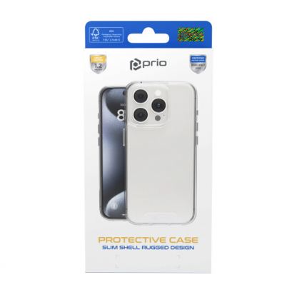 Хибриден кейс с най-висока степен на защита зa iPhone 17 - Prio Protective Hybrid Case (прозрачен) 4