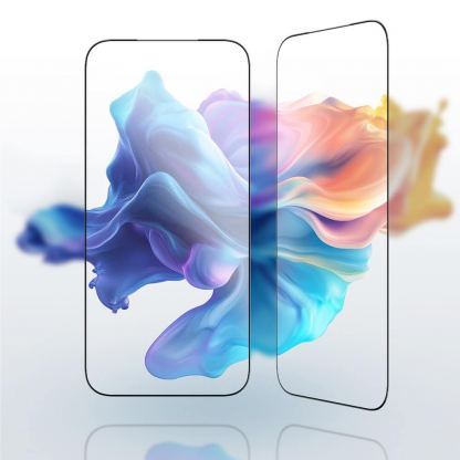 Матирано калено стъклено защитно покритие за дисплея на iPhone 17 Pro - AmazingThing Radix Matte Tempered Glass (черен-прозрачен) 4