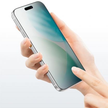 Матирано калено стъклено защитно покритие за дисплея на iPhone 17 Pro Max - AmazingThing Radix Matte Tempered Glass (черен-прозрачен) 8