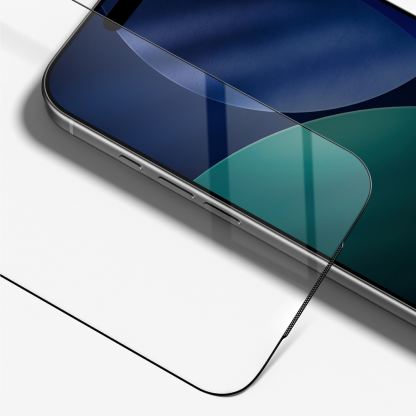 Калено стъклено защитно покритие за целия дисплей на iPhone 17 Pro - AmazingThing Titan Filter 7 Full Cover Glass (прозрачен-черен) 7