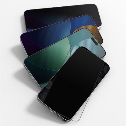 Калено стъклено защитно покритие със защитен филтър за целия дисплей на iPhone 17 Air - AmazingThing Titan Filter 7 Max Full Cover Glass (прозрачен-черен) 4