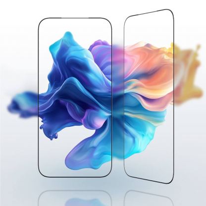 2 броя калени стъклени защитни покрития за дисплея на iPhone 17 - AmazingThing Radix Full Tempered Glass Set (черен-прозрачен) 4