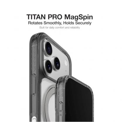 Хибриден удароустойчив кейс с MagSafe за iPhone 17 Pro Max - AmazingThing Titan Pro MagSpin Hybrid Case (сив) 4