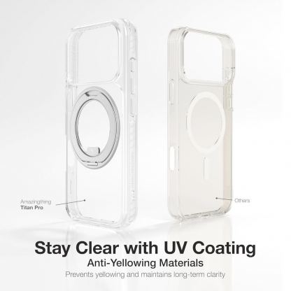 Хибриден удароустойчив кейс с MagSafe за iPhone 17 Pro Max - AmazingThing Titan Pro MagSpin Hybrid Case (сив) 6
