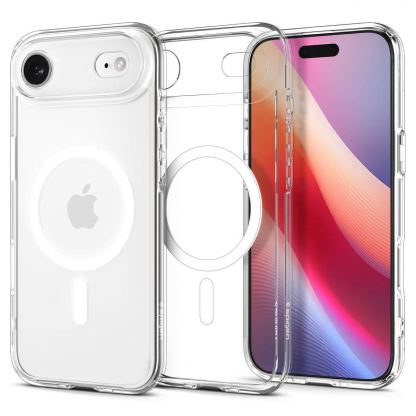 Хибриден кейс с висока степен на защита с MagSafe за iPhone 17 Air - Spigen Ultra Hybrid MagSafe Case (бял-прозрачен)  2