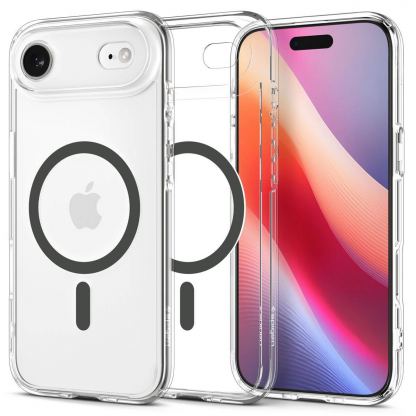 Хибриден кейс с висока степен на защита с MagSafe за iPhone 17 Air - Spigen Ultra Hybrid MagSafe Case (черен-прозрачен)  2