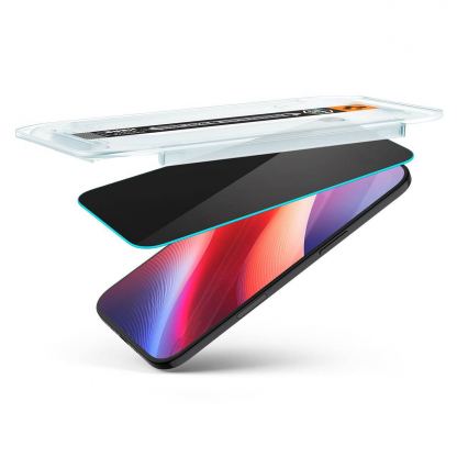 Стъклено защитно покритие с определен ъгъл на виждане за дисплея за iPhone 17 Air - Spigen Glass tR EZ Fit Pro HD Privacy Tempered Glass 5