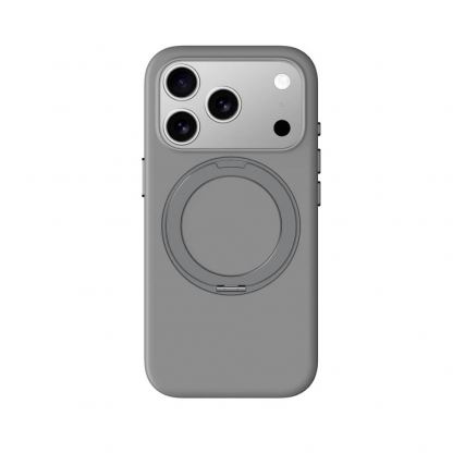 Силиконов (TPU) калъф с MagSafe за iPhone 17 Pro Max - AmazingThing Cloudie MagSpin Magnetic Soft Silicone Case (сив) 3