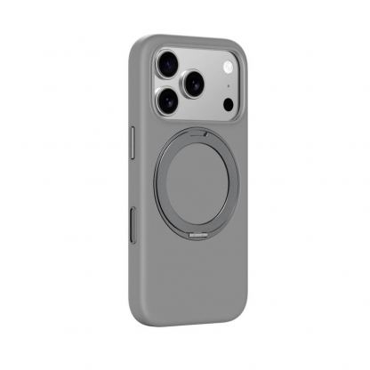 Силиконов (TPU) калъф с MagSafe за iPhone 17 Pro Max - AmazingThing Cloudie MagSpin Magnetic Soft Silicone Case (сив) 4