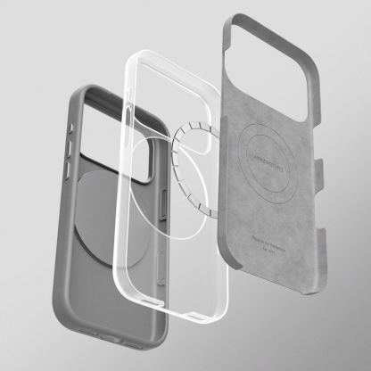 Силиконов (TPU) калъф с MagSafe за iPhone 17 Pro Max - AmazingThing Cloudie MagSpin Magnetic Soft Silicone Case (сив) 7