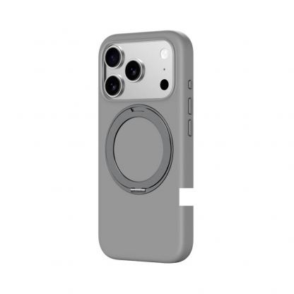 Силиконов (TPU) калъф с MagSafe за iPhone 17 Pro - AmazingThing Cloudie MagSpin Magnetic Soft Silicone Case (сив) 6