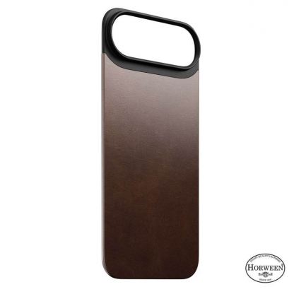 Магнитен кожен (естествена кожа) гръб с MagSafe за iPhone 17 Air - Nomad Magnetic Horween Leather Back (тъмнокафяв) 4
