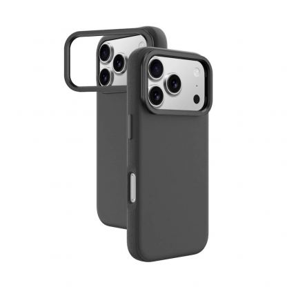 Кожен кейс с MagSafe и вградена поставка за iPhone 17 Pro Max - AmazingThing Glamour AllSkin Magnetic Leather Case (черен) 4