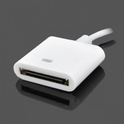 Lightning to 30 pin Dock Connector (10 см) - кабел/адаптер за iPhone 5, iPod Touch 5, iPod Nano 7, iPad 4, iPad Mini 2