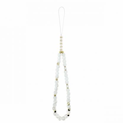 Хибриден удароустойчив кейс с MagSafe и връзка за ръка за iPhone 17 Air - Guess IML Flowers Allover Strap MagSafe Case (бял) 7