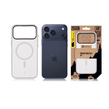 Хибриден удароустойчив кейс с MagSafe за iPhone 17 Pro Max - Tactical MagForce SmoothIsFast Cover (бял) 3