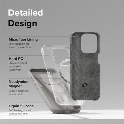 Силиконов (TPU) калъф с MagSafe за iPhone 17 Pro Max - Nordic Liquid Soft Silicone MagSafe Case (червен) 3