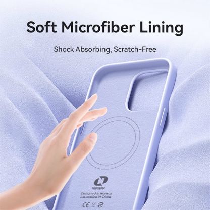 Силиконов (TPU) калъф с MagSafe за iPhone 17 Pro Max - Nordic Liquid Soft Silicone MagSafe Case (червен) 5