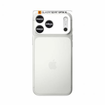 Предпазна плочка за камерата на iPhone 17 Pro Max - Spigen Glass tR EZ Fit Optik Pro XL (сребрист) 3