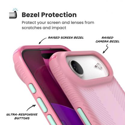 Удароустойчив хибриден кейс с Magsafe за iPhone 17 Air - Speck Presidio Lux Grip MagSafe Case (розов) 5