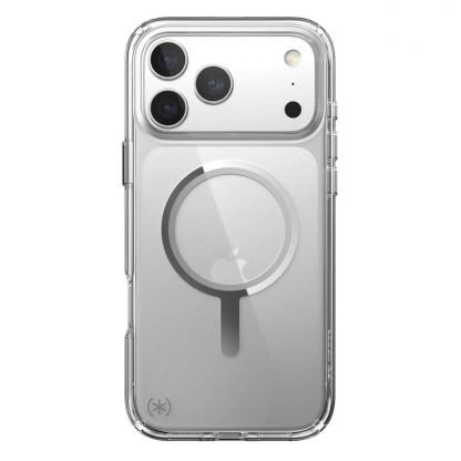 Удароустойчив хибриден кейс с Magsafe за iPhone 17 Pro Max - Speck Presidio Perfect Clear MagSafe Case (прозрачен-сребрист) 2