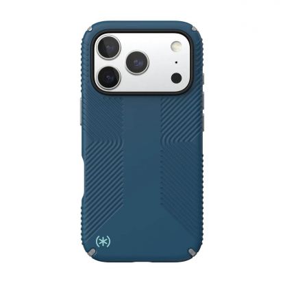Удароустойчив хибриден кейс за iPhone 17 Pro - Speck Presidio 2 Grip Case (тъмносин) 2