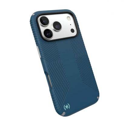 Удароустойчив хибриден кейс за iPhone 17 Pro - Speck Presidio 2 Grip Case (тъмносин) 3