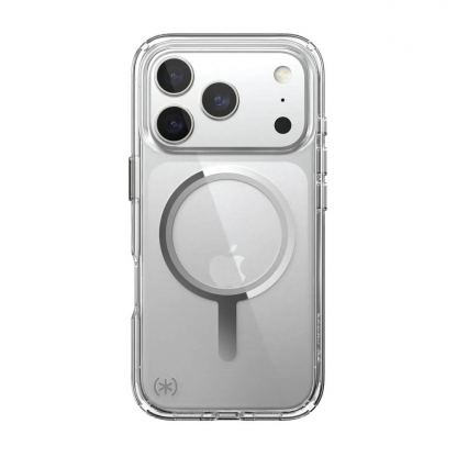 Удароустойчив хибриден кейс с Magsafe за iPhone 17 Pro - Speck Presidio Perfect Clear MagSafe Case (прозрачен-сребрист) 2