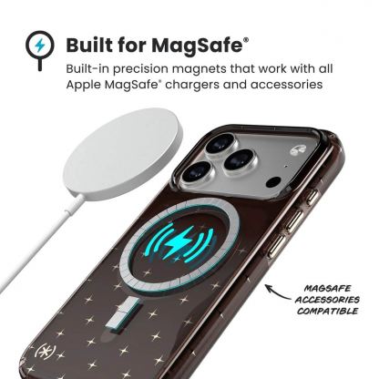 Удароустойчив хибриден кейс с Magsafe за iPhone 17 Pro - Speck Presidio Lux Luxury Shade MagSafe Case (кафяв-златист) 8