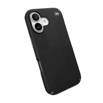 Удароустойчив хибриден кейс с Magsafe за iPhone 17 - Speck Presidio 2 Grip MagSafe Case (черен-сив) 3