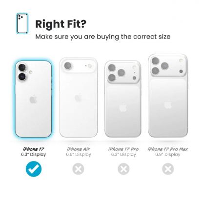 Удароустойчив хибриден кейс с Magsafe за iPhone 17 - Speck Presidio 2 Grip MagSafe Case (черен-сив) 9