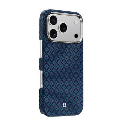 Кевларен кейс с MagSafe за iPhone 17 Pro - Benks ArmorGrid ArmorAir Magnetic Kevlar Metal Frame Case 600D (син) 2