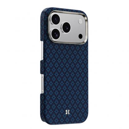 Кевларен кейс с MagSafe за iPhone 17 Pro Max - Benks ArmorGrid ArmorAir Magnetic Kevlar Metal Frame Case 600D (син) 2