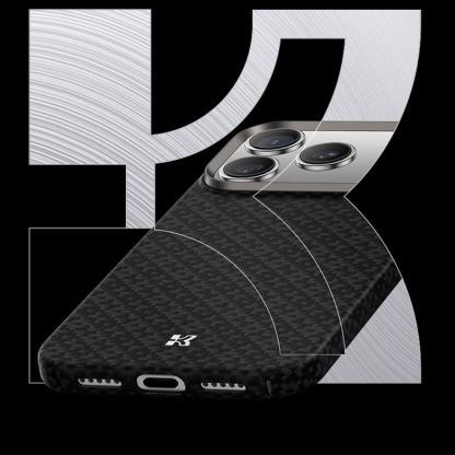 Кевларен кейс с MagSafe за iPhone 17 Air - Benks ArmorGrid ArmorAir Magnetic Kevlar Metal Frame Case 600D (черен) 5