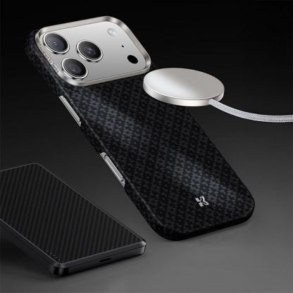 Кевларен кейс с MagSafe за iPhone 17 Air - Benks ArmorGrid ArmorAir Magnetic Kevlar Metal Frame Case 600D (черен) 6