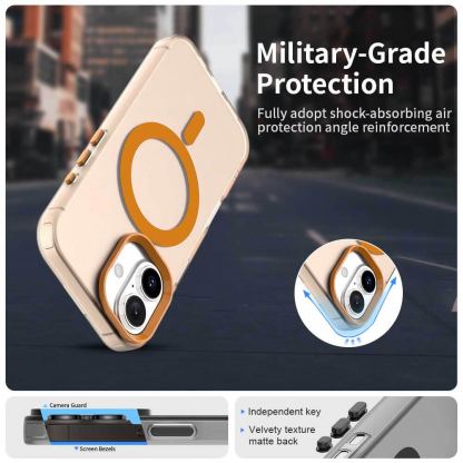 Хибриден удароустойчив кейс с MagSafe за iPhone 17 Pro Max - Techsuit Candy MagSafe Hybrid Case (оранжев) 5